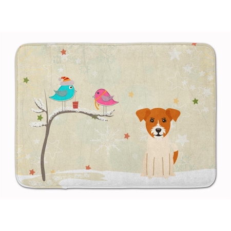 Carolines Treasures Christmas Presents Jack Russell Terrier Machine Washable Memory Foam Mat BB2580RUG
